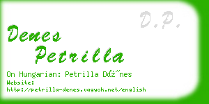 denes petrilla business card